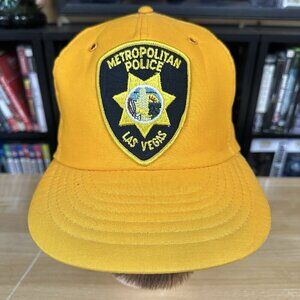 Vintage Hat Las Vegas Metropolitan Police Department Adjustable Yellow